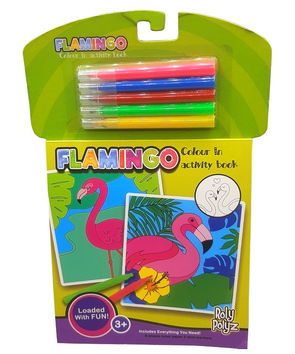 	Colour In Activity Flamingo