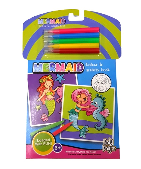 Colour In Activity Mermaid