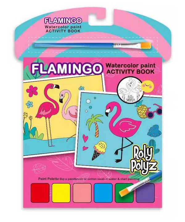 Watercolour Activity Flamingo