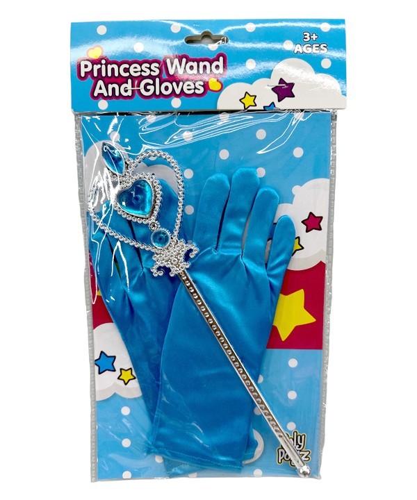 Princess Gloves & Wand Blue
