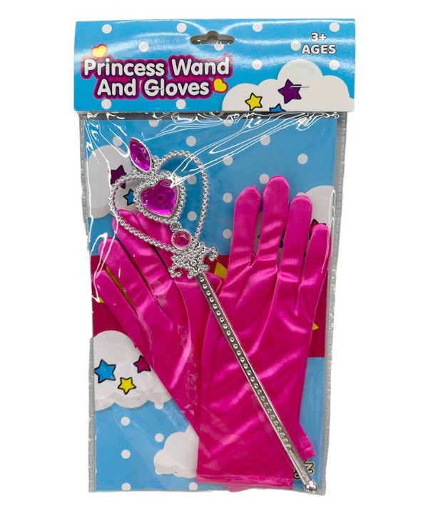 Princess Gloves & Wand Pink